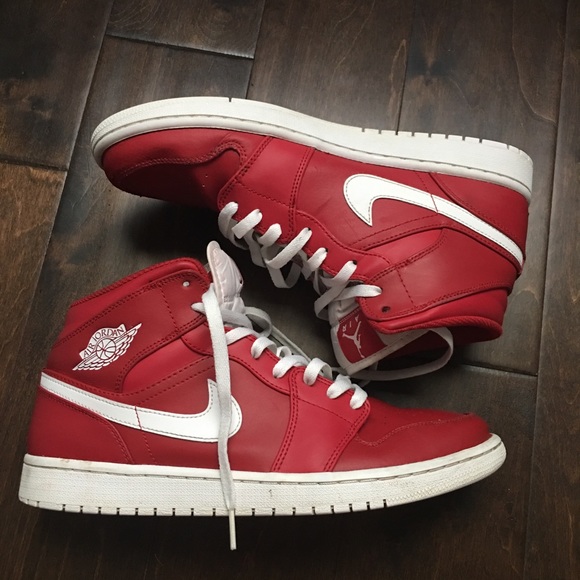 Nike Other - Nike Air Jordan 1 Mid Gym Red/White ♥️